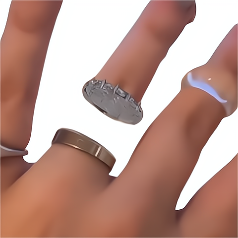 Bague Diamants Dansants Transparents High-tech