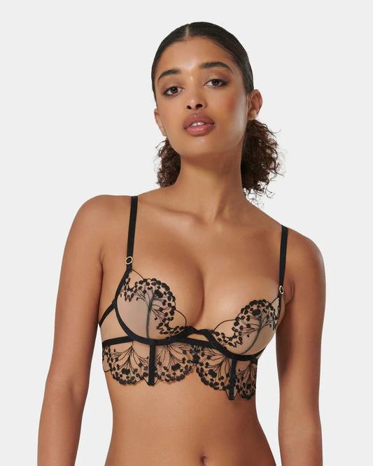 Marisol Sheer Black Bra