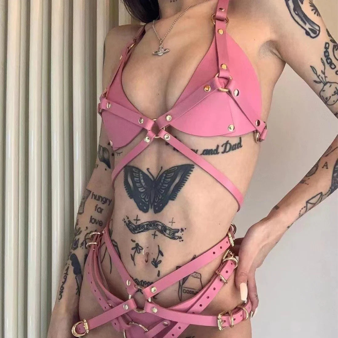 Angelina Leather Bondage Suit