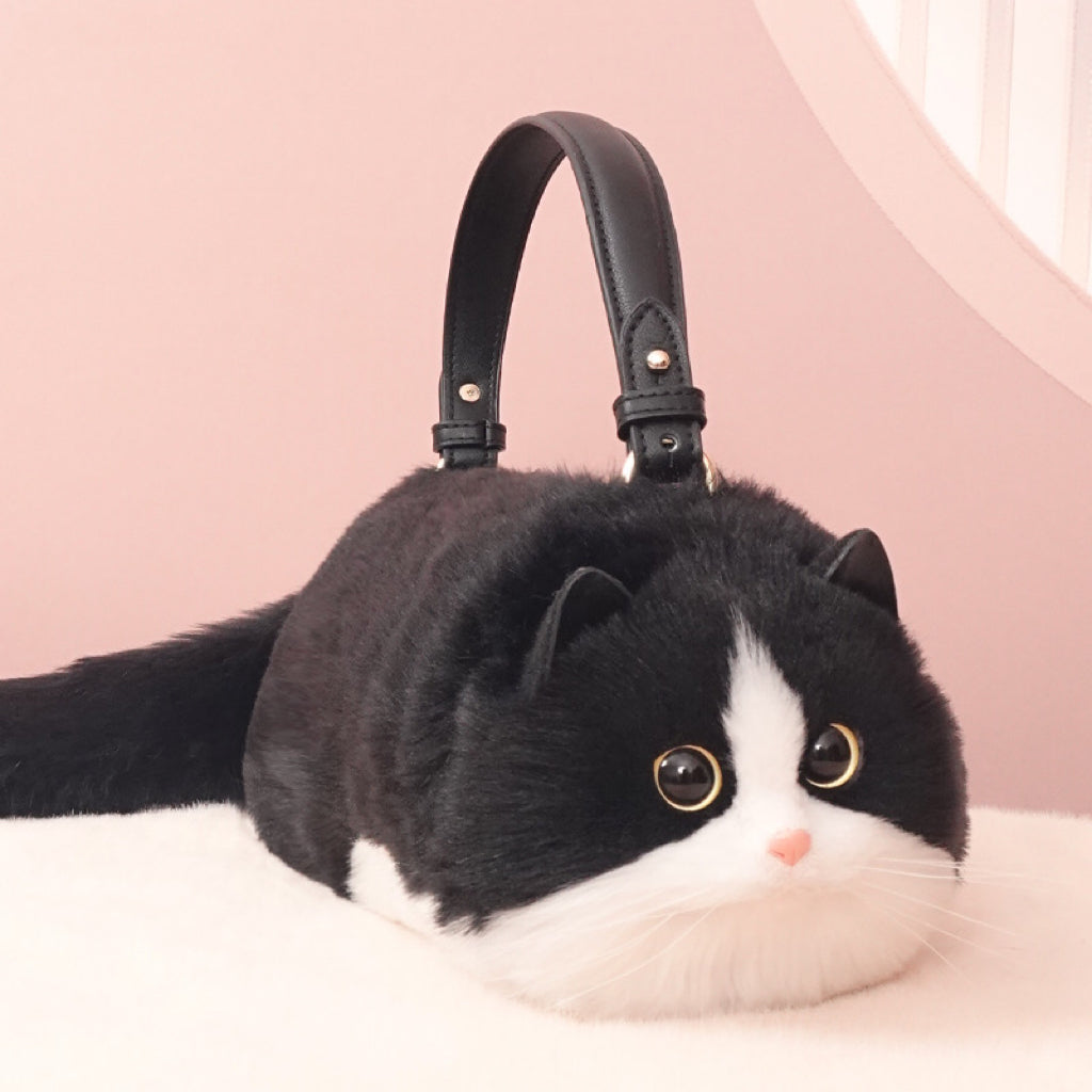 LUXURIOUS PLUSH KITTEN SHOULDER BAG